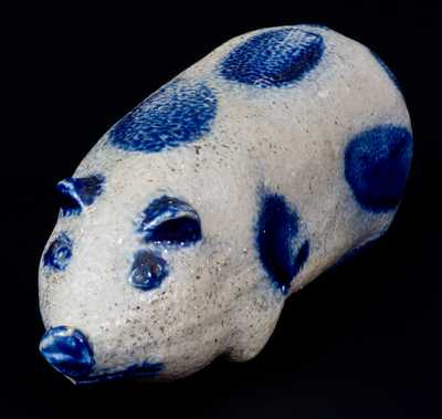 Fine Small-Sized Stoneware Pig Flask, Midwestern or possibly Remmey / Philadelphia