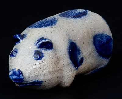 Fine Small-Sized Stoneware Pig Flask, Midwestern or possibly Remmey / Philadelphia