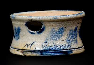 Rare Miniature Stoneware Spittoon Inscribed "W. Garner / 1876"