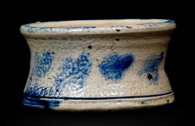 Rare Miniature Stoneware Spittoon Inscribed "W. Garner / 1876"