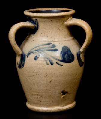 Fine Three-Handled Stoneware Vase att. Wingender Pottery, Haddonfield, NJ, c1880