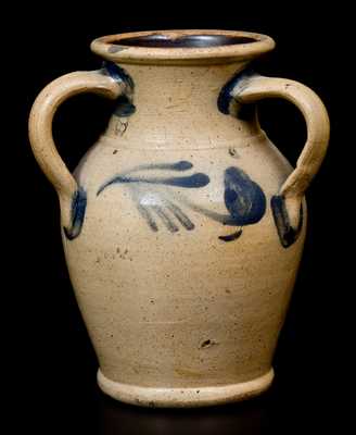 Fine Three-Handled Stoneware Vase att. Wingender Pottery, Haddonfield, NJ, c1880