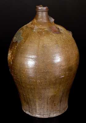 Rare NJ Stoneware Jug w/ Coggled and Impressed Decoration, probably Old Bridge