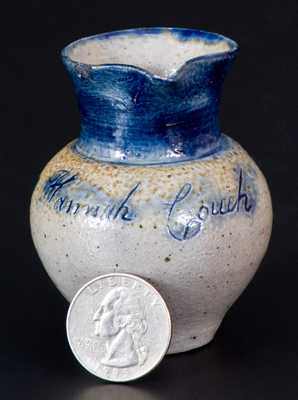 Rare Miniature Stoneware Presentation Pitcher attrib. Beaver County, PA, 