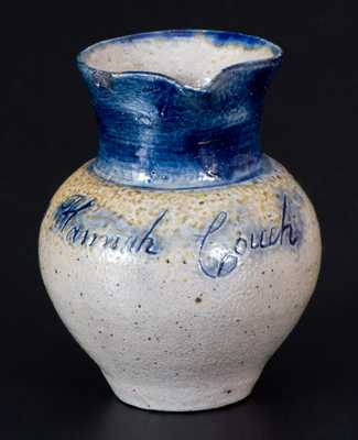 Rare Miniature Stoneware Presentation Pitcher attrib. Beaver County, PA, 