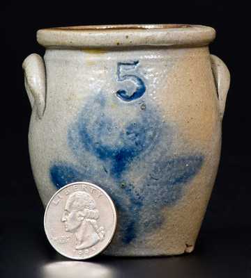 Rare Salesman s Sample Stoneware Crock, probably Lewistown, PA