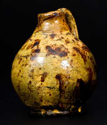 Miniature Glazed Redware Jug, New England origin