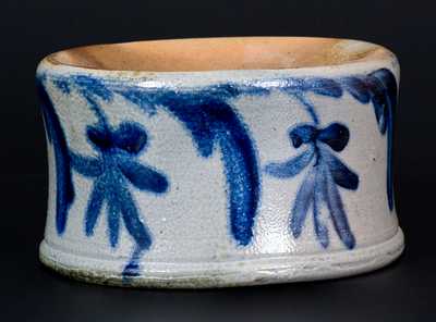 Stoneware Spittoon w/ Elaborate Floral Decoration att. Henry Remmey, Philadelphia, PA