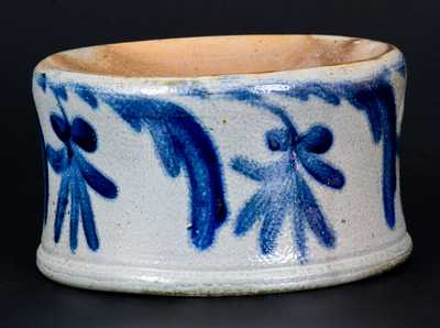 Stoneware Spittoon w/ Elaborate Floral Decoration att. Henry Remmey, Philadelphia, PA