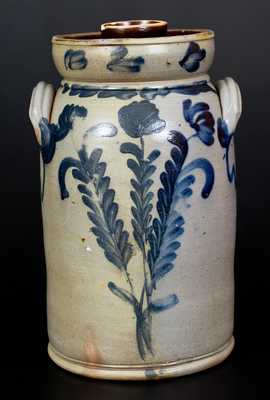 Stoneware Churn w/ Floral Decoration att. Richard Remmey, Philadelphia, PA