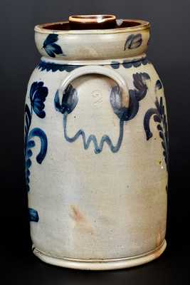 Stoneware Churn w/ Floral Decoration att. Richard Remmey, Philadelphia, PA