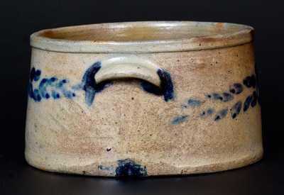 Stoneware Butter Crock with Floral Decoration, Baltimore, MD, circa 1820