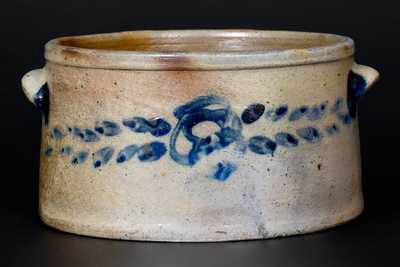 Stoneware Butter Crock with Floral Decoration, Baltimore, MD, circa 1820