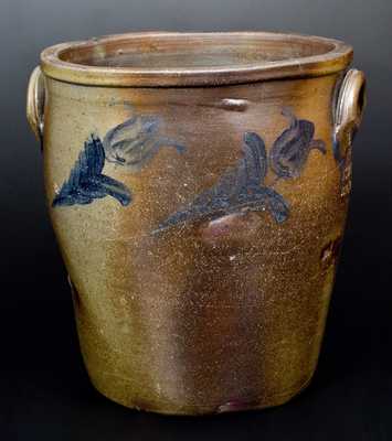 J. SWANK & CO. / JOHNSTOWN, PA Stoneware Jar with Floral Decoration