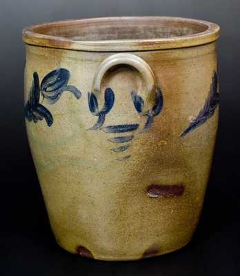J. SWANK & CO. / JOHNSTOWN, PA Stoneware Jar with Floral Decoration