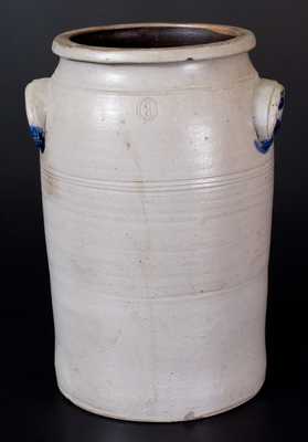 Morgantown, WV Stoneware Jar with Elaborate Floral Decoration