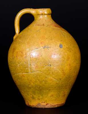 Fine New England Redware Jug, probably Maine Origin