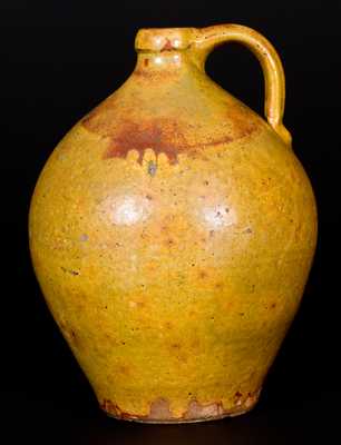 Fine New England Redware Jug, probably Maine Origin