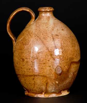 Ovoid Glazed New England Redware Jug