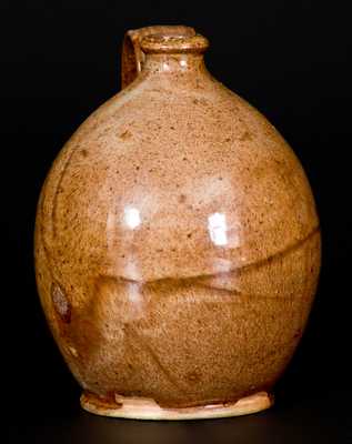 Ovoid Glazed New England Redware Jug