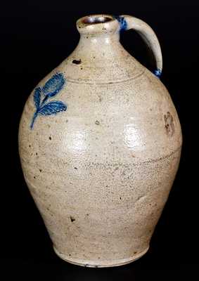 Stoneware Jug w/ Impressed Floral Decoration att. Jonathan Fenton, Boston, circa 1800