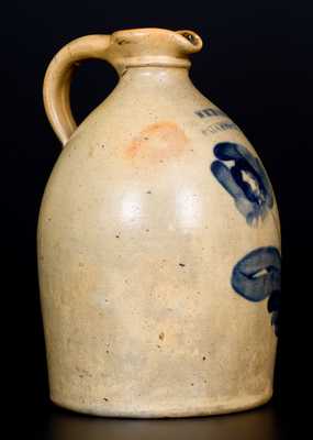 Rare WM. MOYER / HARRISBURG, PA Decorated Stoneware Syrup Jug