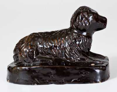 Albany-Slip Stoneware Dog, Ohio, circa 1890