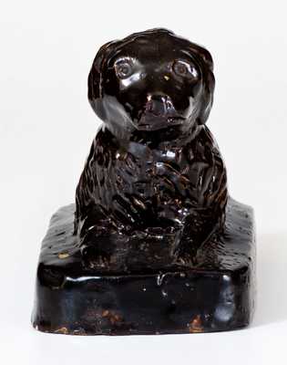 Albany-Slip Stoneware Dog, Ohio, circa 1890