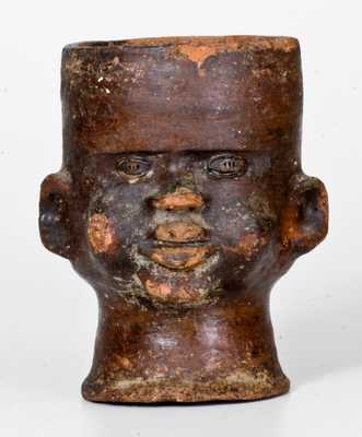 Unusual Stoneware Face Cup