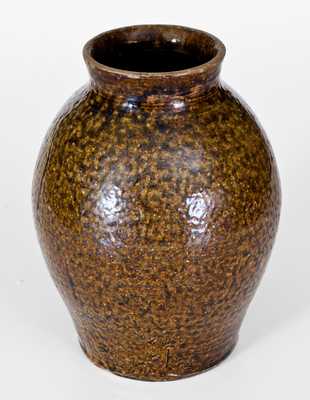 Rare J. S. NASH, Marion County, Texas Alkaline-Glazed Stoneware Jar