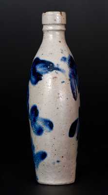 Exceptional Decorated Stoneware Flask, Baltimore, circa 1840