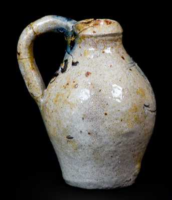 Fine Miniature Stoneware Jug w/ Incised Anchor Decoration, early 19th century