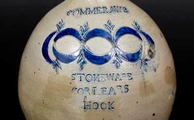 Exceptional 3 Gal. Thomas Commeraw Stoneware Jug, New York City, circa 1810