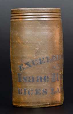 Isaac Hewitt, Jr. / RICES LANDING, PA Stoneware Canning Jar