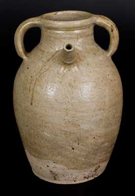 Very Unusual Alkaline-Glazed Stoneware Spouted Vessel, Southern Origin