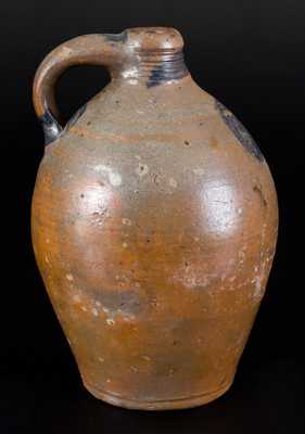 Very Rare att. Xerxes Price (Sayreville, NJ) Stoneware Jug w/ Impressed Floral Decoration