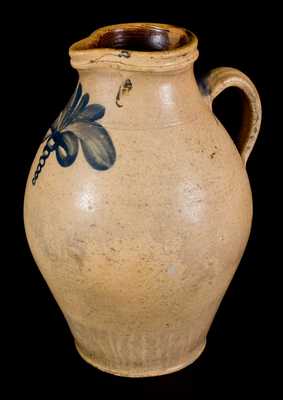 Very Rare Stoneware Pitcher att. William Nichols, Poughkeepsie, NY, circa 1823