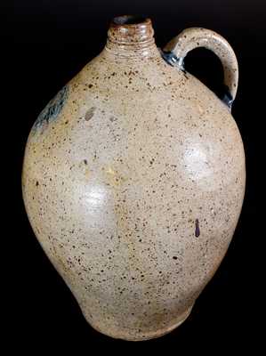 Rare Old Bridge, NJ Stoneware Jug with Impressed Hearts Decoration