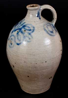 Extremely Rare Kemple Pottery, Ringoes, NJ Stoneware Jug, 18th century