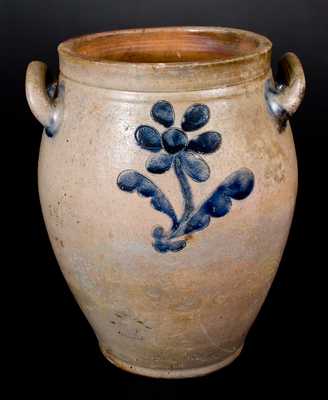 Stoneware Jar with Incised Floral Decoration