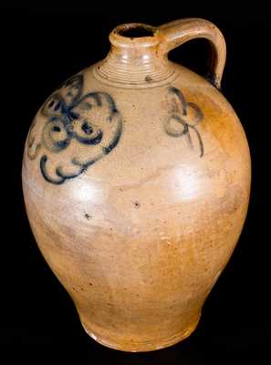 Very Rare Stoneware Jug att. Howe & Clark, Athens, NY, 1805-1813