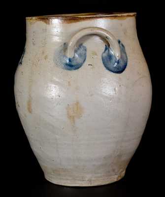 Stoneware Jar with Fine Incised Bird Decoration, probably Connecticut