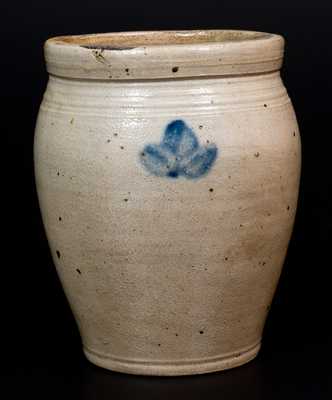 Small T.W. J.L. (South Amboy, NJ) Stoneware Jar with Impressed Decoration