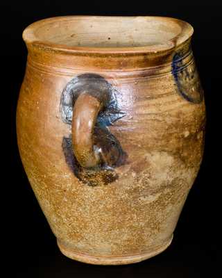 18th Century Vertical-Handled Stoneware Jar, New York City