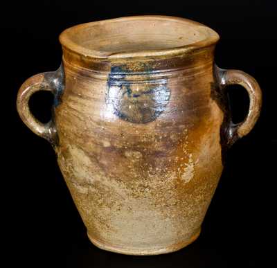 18th Century Vertical-Handled Stoneware Jar, New York City