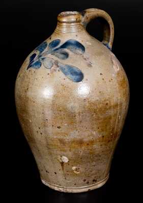 Stoneware Jug w/ Incised Decoration att. David Morgan, Manhattan, early 19th century