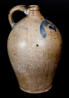 Stoneware Jug w/ Incised Decoration att. David Morgan, Manhattan, early 19th century