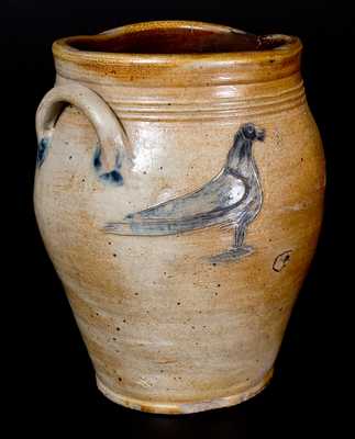 Rare and Important Stoneware Jar w/ Incised Birds att. Paul Cushman, Albany, NY