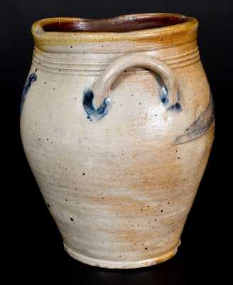 Rare and Important Stoneware Jar w/ Incised Birds att. Paul Cushman, Albany, NY