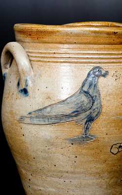 Rare and Important Stoneware Jar w/ Incised Birds att. Paul Cushman, Albany, NY
